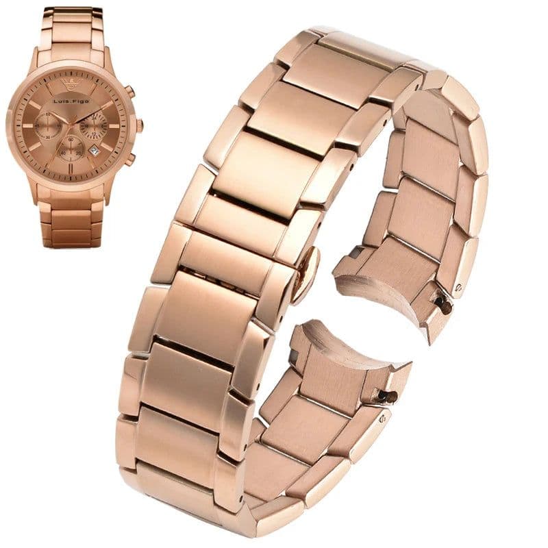 image-ZETHYDUM Stainless Steel Watchband - Durable, Stylish, 22mm Strap