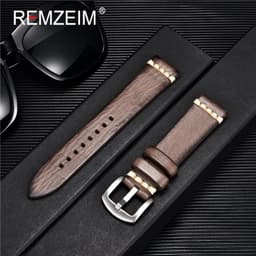 image-REMZEIM Leather Watchbands - Stylish Colours & Durable Design - 18-24mm