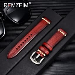 image-REMZEIM Leather Watchbands - Stylish Colours & Durable Design - 18-24mm