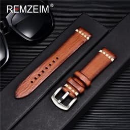 image-REMZEIM Leather Watchbands - Stylish Colours & Durable Design - 18-24mm