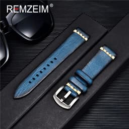 image-REMZEIM Leather Watchbands - Stylish Colours & Durable Design - 18-24mm