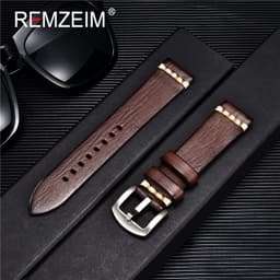 image-REMZEIM Leather Watchbands - Stylish Colours & Durable Design - 18-24mm