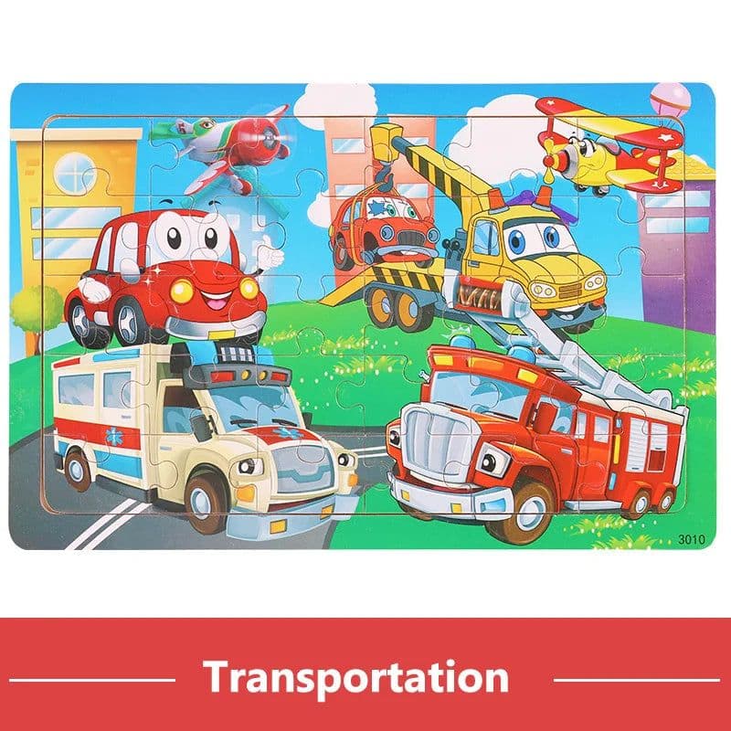 image-YunDuo BaBy Wooden Animal Jigsaw Puzzle for Early Learning & Fun