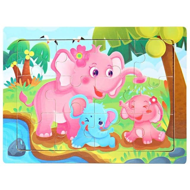 image-YunDuo BaBy Wooden Animal Jigsaw Puzzle for Early Learning & Fun