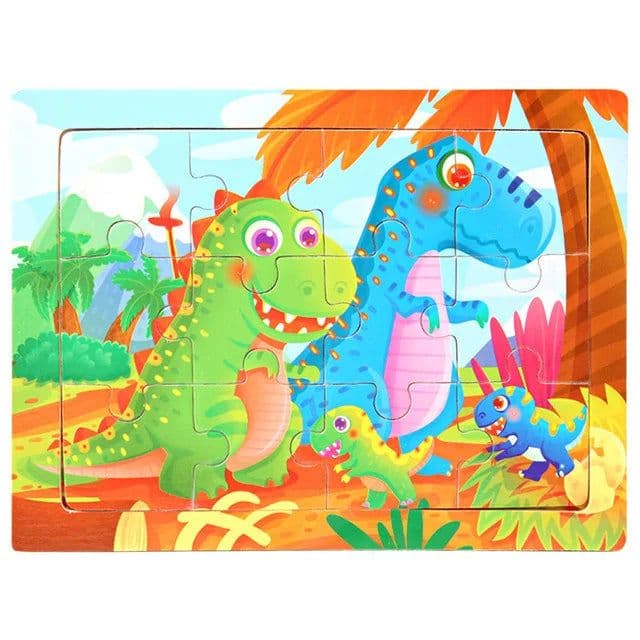image-YunDuo BaBy Wooden Animal Jigsaw Puzzle for Early Learning & Fun