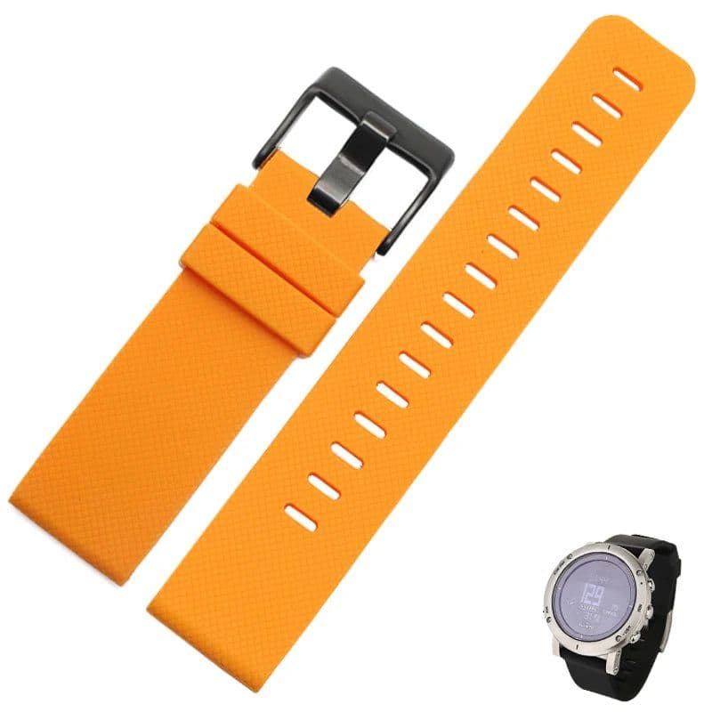 image-ZETHYDUM Rubber Watchband - Durable & Customisable 24mm Strap