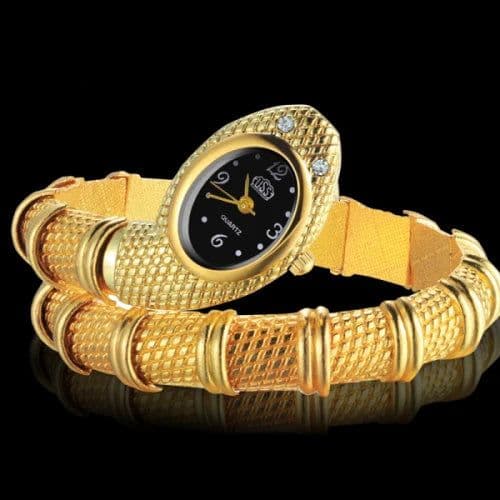 image-SOXY Luxury Gold Snake Watch - Fashionable Bracelet Style for Women
