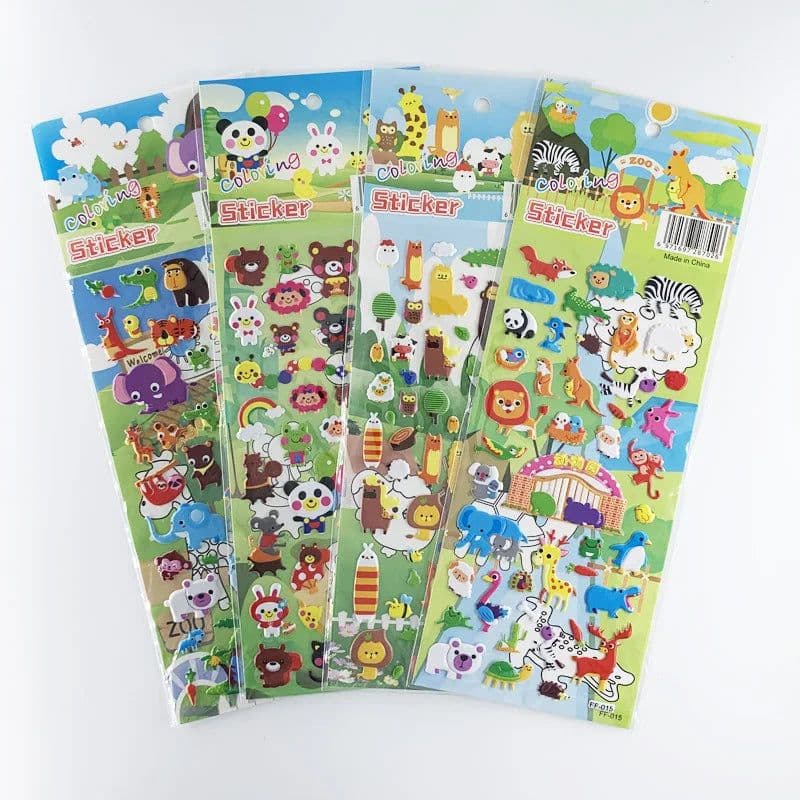 image-Monssjay Cartoon Stickers - Easy to Remove and Safe for Walls - 4 Sheets Set