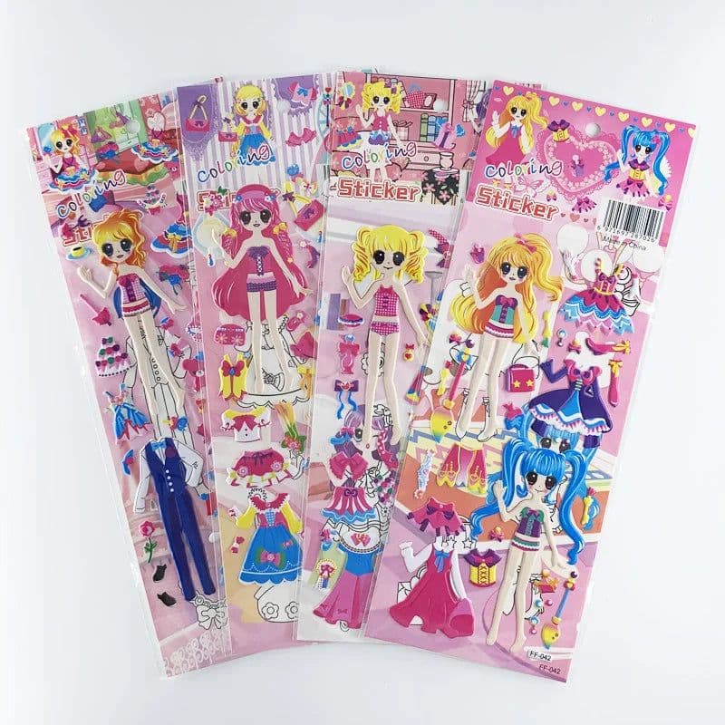 image-Monssjay Cartoon Stickers - Easy to Remove and Safe for Walls - 4 Sheets Set