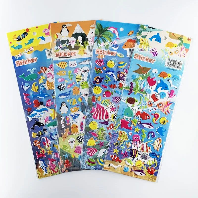 image-Monssjay Cartoon Stickers - Easy to Remove and Safe for Walls - 4 Sheets Set