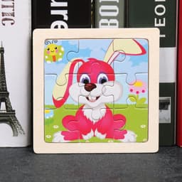 image-YunDuo Baby 3D Wooden Animal Puzzle - Educational Toy for Children