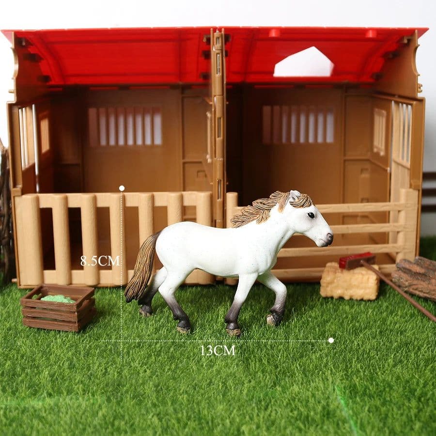 image-SamKaLa Realistic Horse Model - Detailed PVC Animal Figurine for Collectors