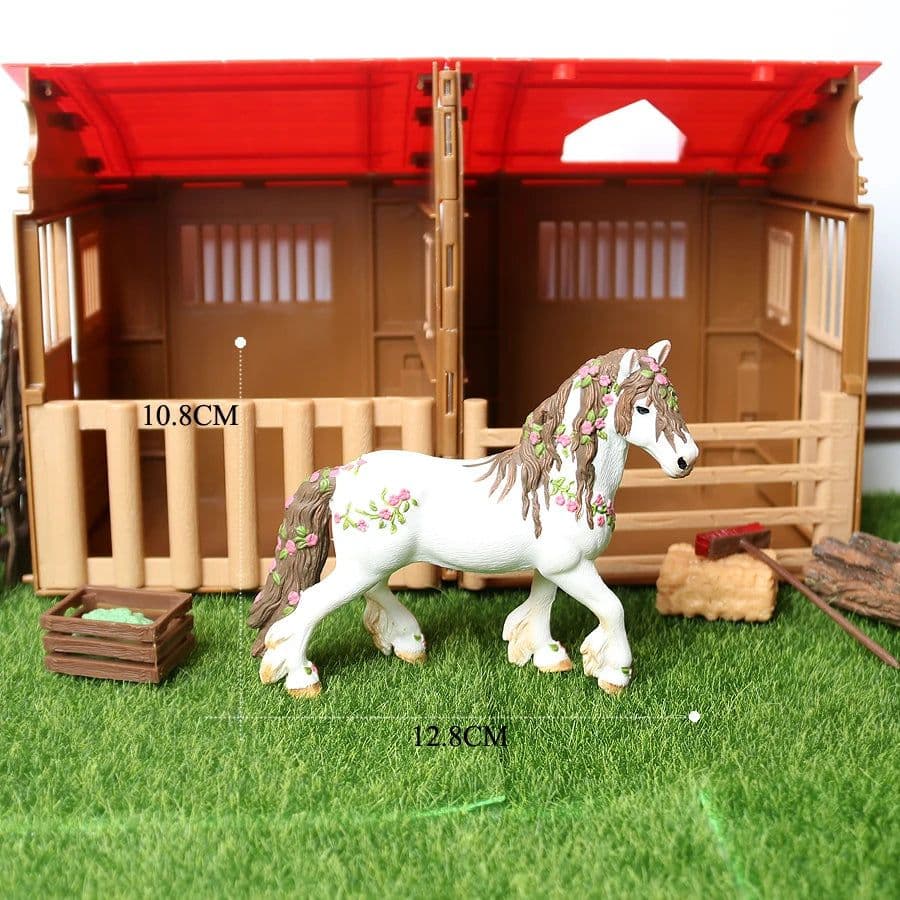 image-SamKaLa Realistic Horse Model - Detailed PVC Animal Figurine for Collectors