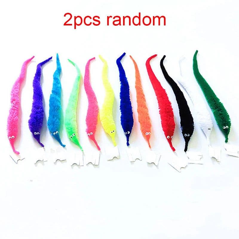 image-Twisty Worm Magic Toys - Easy-to-Use Fuzzy Party Favors for Kids