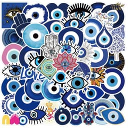 image-Turkish Evil Eye Waterproof Stickers for Skateboards, Laptops & More