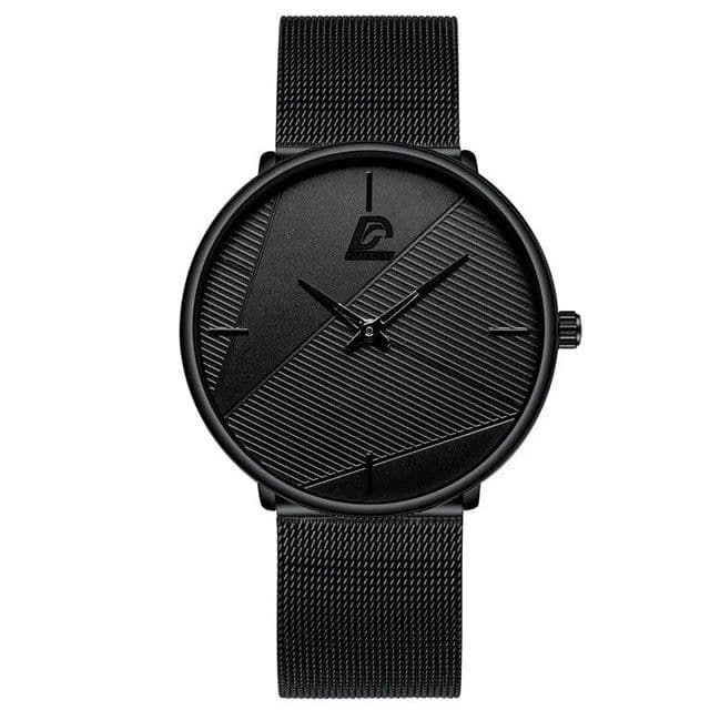 image-DIJANES Quartz Wristwatch with Stainless Steel Mesh Band - Casual Style
