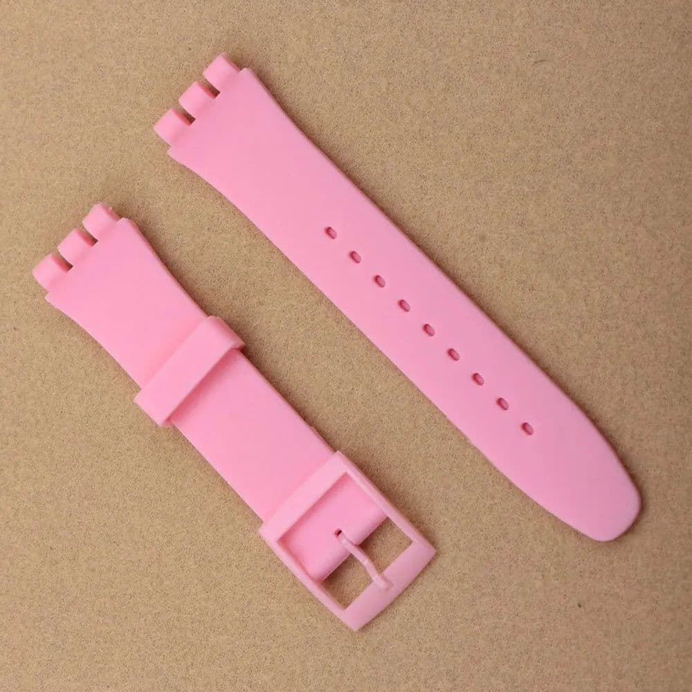 image-UYRBKS Silicone Sports Strap 17mm-20mm for Swatch Watches