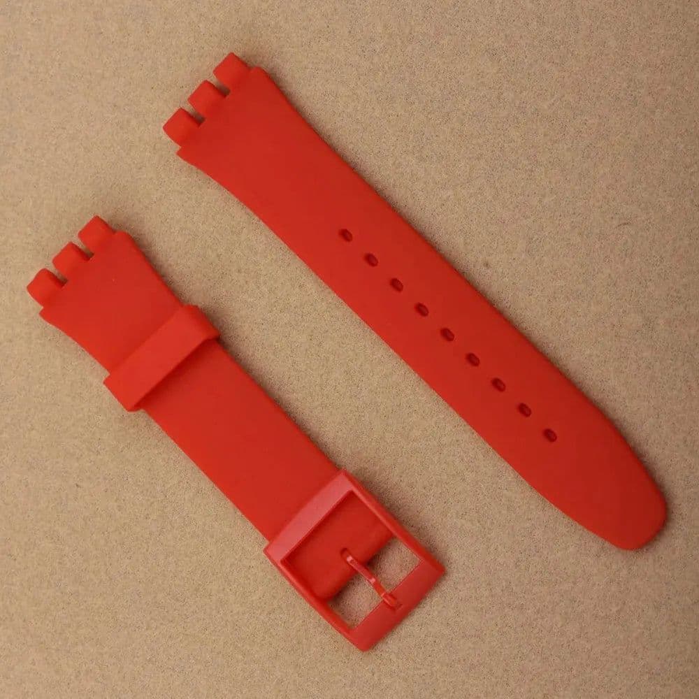 image-UYRBKS Silicone Sports Strap 17mm-20mm for Swatch Watches