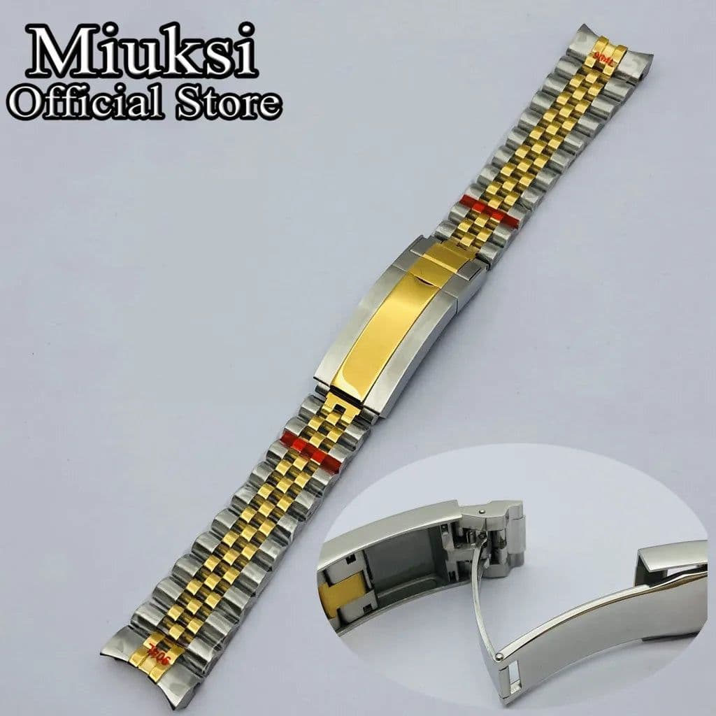 image-miuksi Stainless Steel Watchband - 20mm Lug - Durable & Stylish Accessory