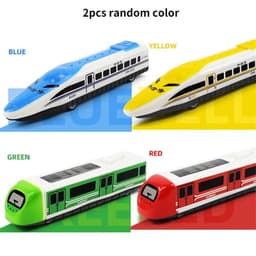 image-Mini Pull Back Train Toy - Fun & Educational Play for Kids (2pcs)