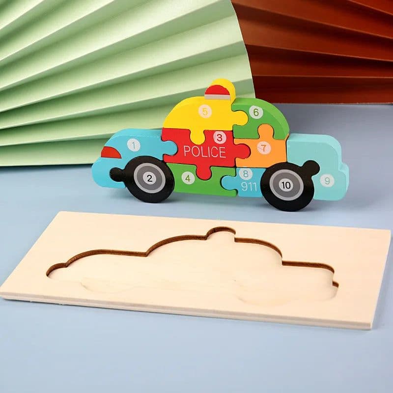 image-SUNVERY Educational Wooden Puzzle - Safe & Colourful Learning Toy