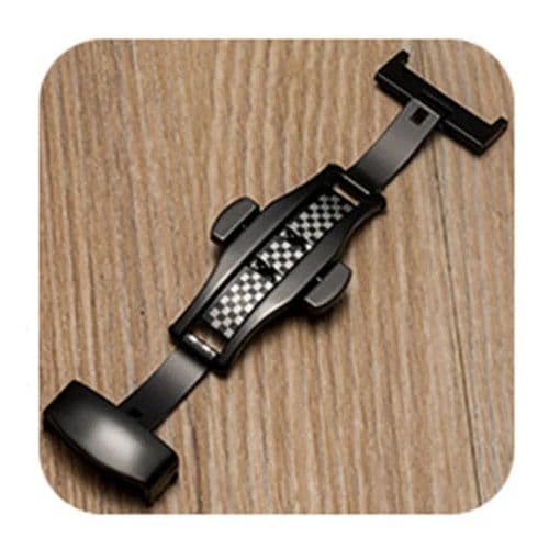 image-Qinband Butterfly Deployment Buckle Stainless Steel Watchband Clasp 10mm-22mm