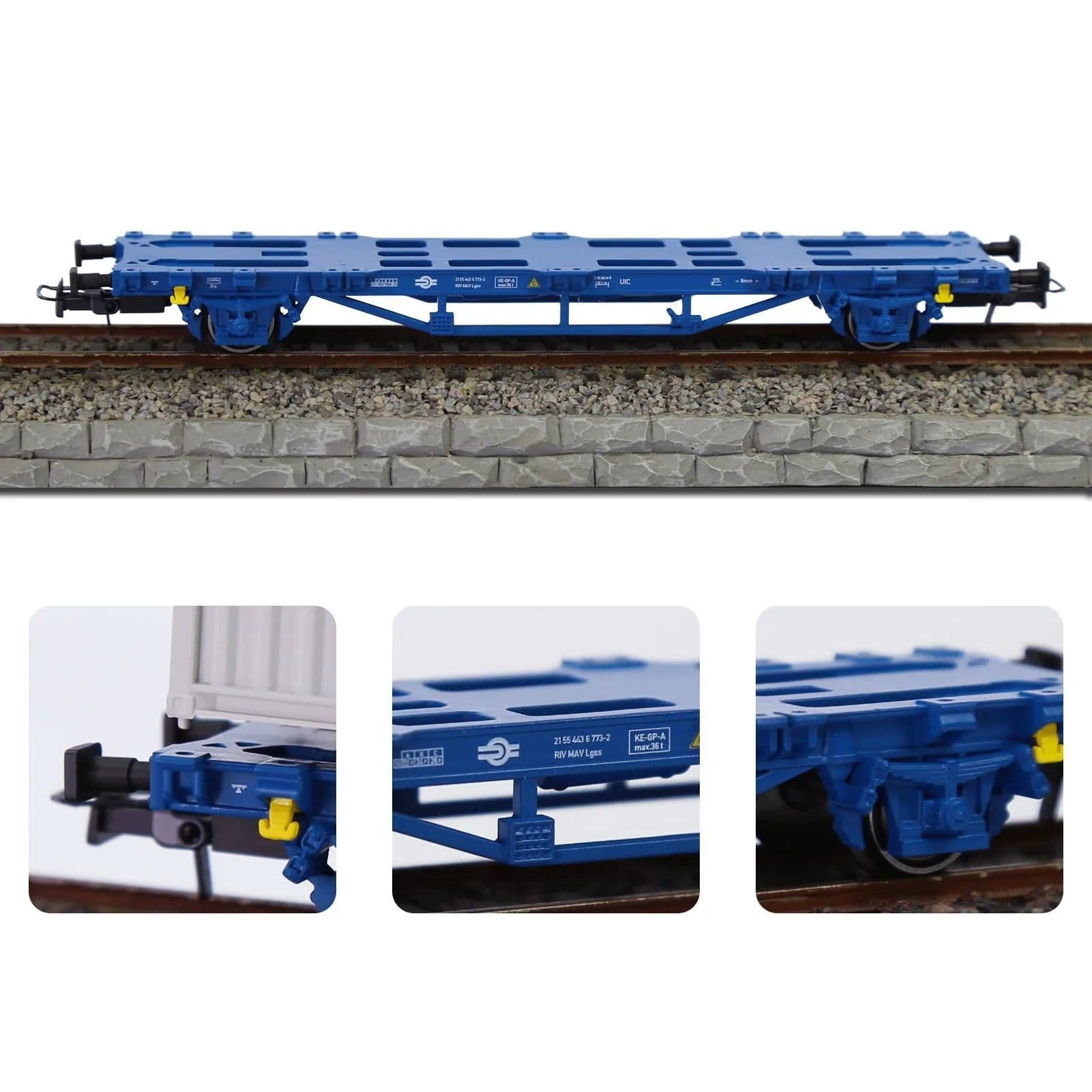 image-Evemodel HO Scale Flat Car - Custom Logo Option for Train Enthusiasts