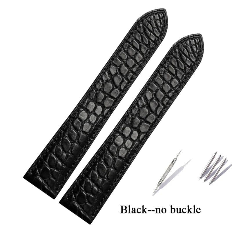image-Premium Alligator Leather Watch Band for TANk SOLO - Durable & Stylish Accessory