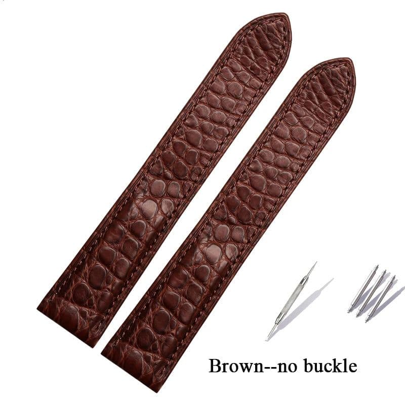 image-Premium Alligator Leather Watch Band for TANk SOLO - Durable & Stylish Accessory
