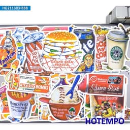 image-HOTEMPO Multicolour PVC Stickers - High-Quality Art for Various Surfaces