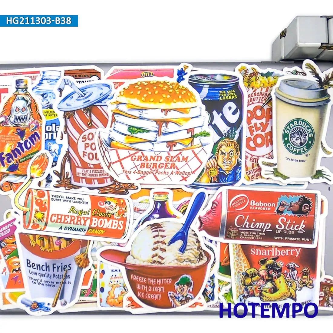 image-HOTEMPO Multicolour PVC Stickers - High-Quality Art for Various Surfaces