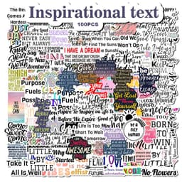 image-Motivational Phrases Stickers - Inspirational Quotes for Laptops & Scrapbooking