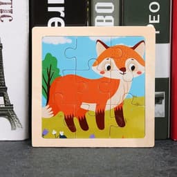 image-YunDuo Baby 3D Wooden Animal Puzzle - Educational Toy for Children