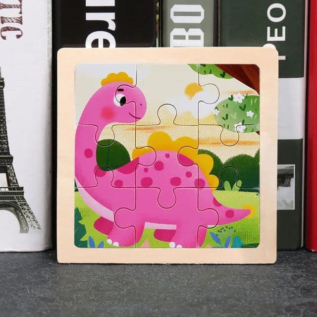 image-YunDuo Baby 3D Wooden Animal Puzzle - Educational Toy for Children