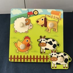 image-SUNVERY Educational Wooden Puzzle - Safe & Colourful Learning Toy