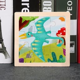 image-YunDuo BaBy Educational 3D Wooden Animal Puzzle for Children Age 3-6