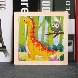 image-YunDuo BaBy Educational 3D Wooden Animal Puzzle for Children Age 3-6