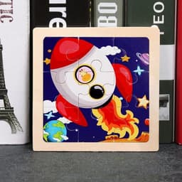 image-YunDuo BaBy Educational 3D Wooden Animal Puzzle for Children Age 3-6