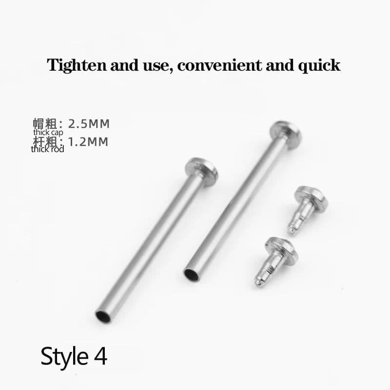 image-Versatile Stainless Steel Screw-In Watch Lug Stem Link Kit for Watchbands
