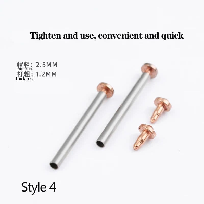 image-Versatile Stainless Steel Screw-In Watch Lug Stem Link Kit for Watchbands