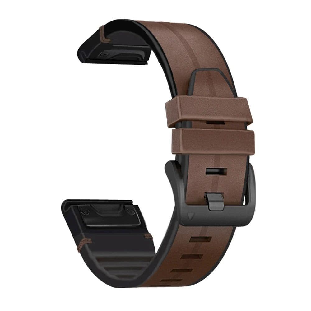 image-UIENIE Leather Watchband for Garmin Fenix 7X - Adjustable & Durable Strap