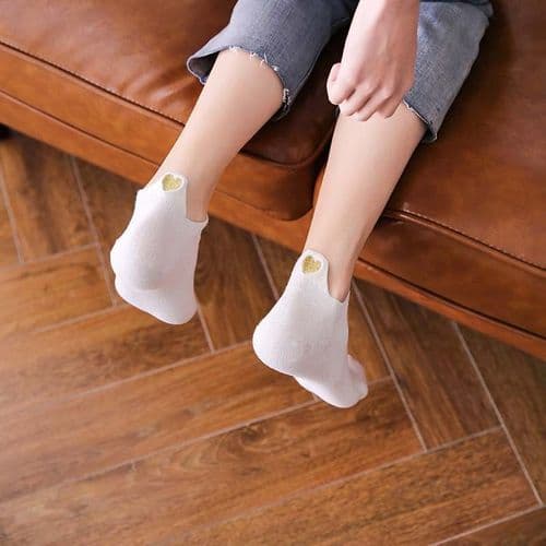 image-Cute Cartoon Heart Ankle Socks - Comfortable Cotton Casual Fun Socks