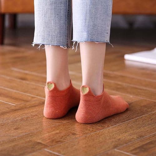 image-Cute Cartoon Heart Ankle Socks - Comfortable Cotton Casual Fun Socks