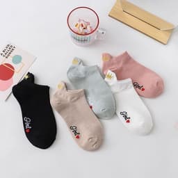 image-Cute Cartoon Heart Ankle Socks - Comfortable Cotton Casual Fun Socks
