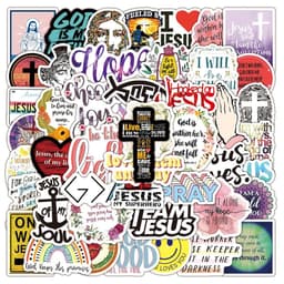 image-GOGOTU Bible Prayer Stickers | Waterproof Faith Decals for Luggage & More
