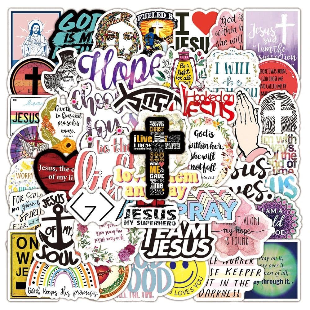 image-GOGOTU Bible Prayer Stickers | Waterproof Faith Decals for Luggage & More