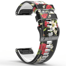 image-Quick Release Silicone Watch Strap for Garmin Fenix Series 22mm/26mm