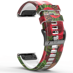 image-Quick Release Silicone Watch Strap for Garmin Fenix Series 22mm/26mm