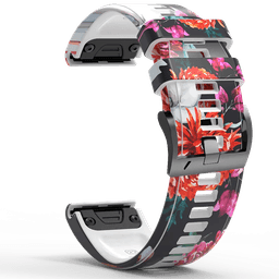 image-Quick Release Silicone Watch Strap for Garmin Fenix Series 22mm/26mm