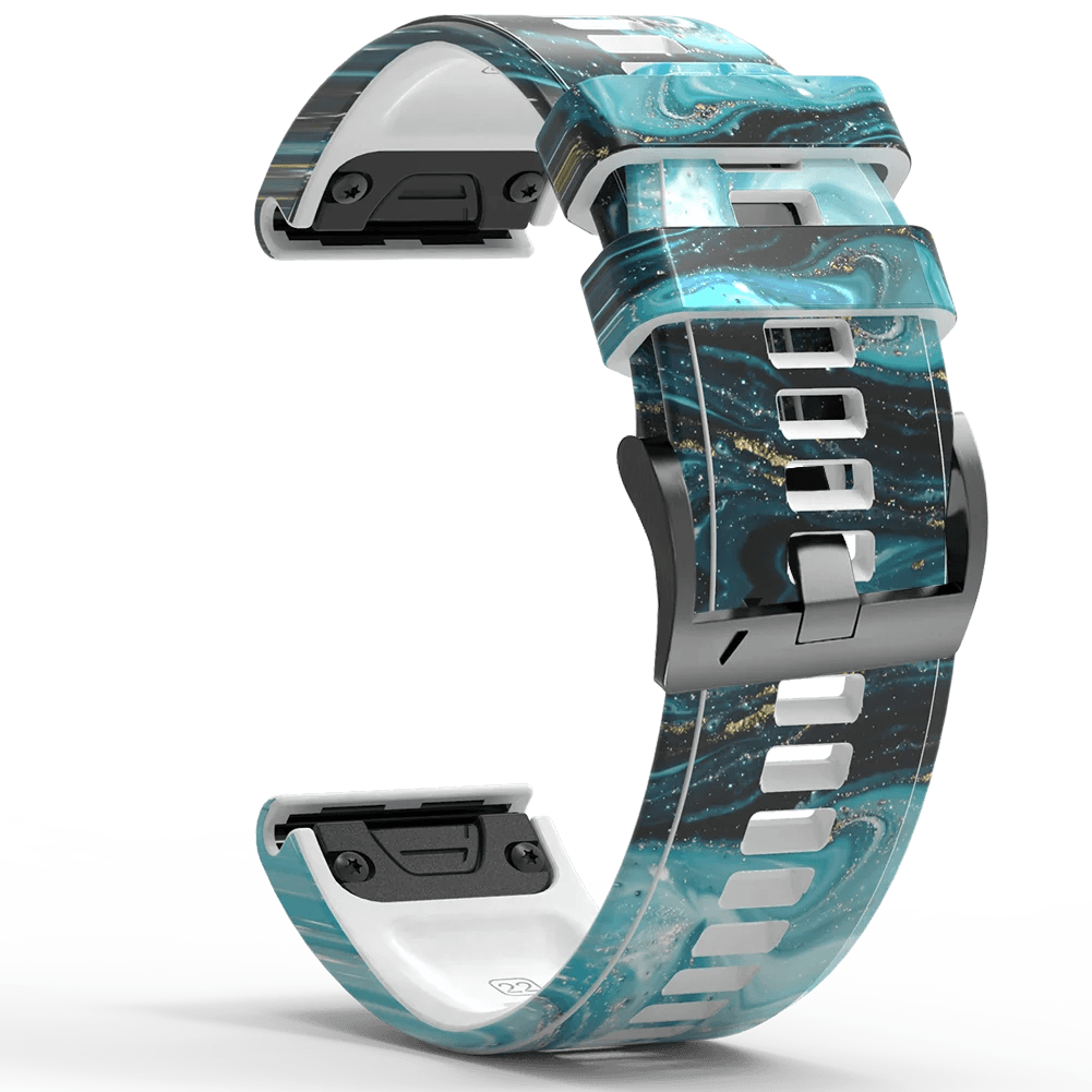 image-Quick Release Silicone Watch Strap for Garmin Fenix Series 22mm/26mm